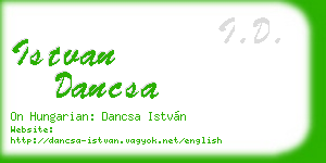 istvan dancsa business card